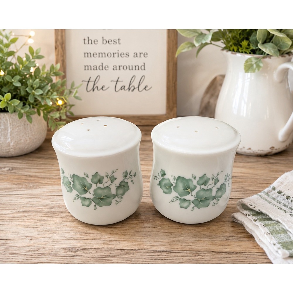 Corelle Coordinates Callaway Ivy Farmhouse Cottagecore Salt & Pepper Shakers